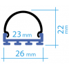 Perfil aluminio PHL37 (por metro)